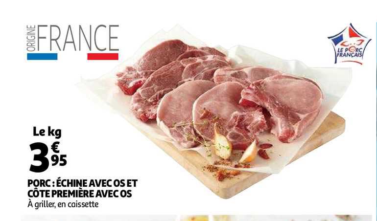Porc échine Avec Os Et Côte Première Avec Os