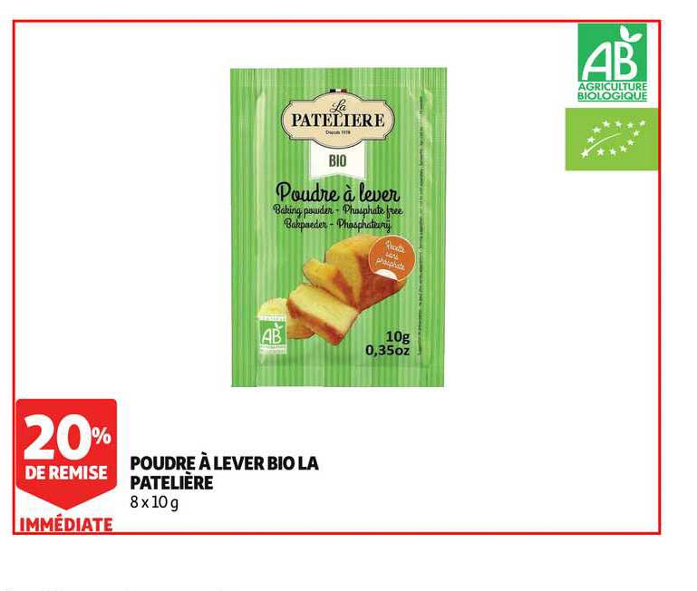 poudre à lever bio la patelière 20% de remise immédiate