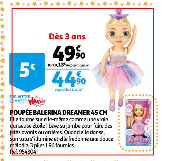 poupée balerina dreamer 45 cm