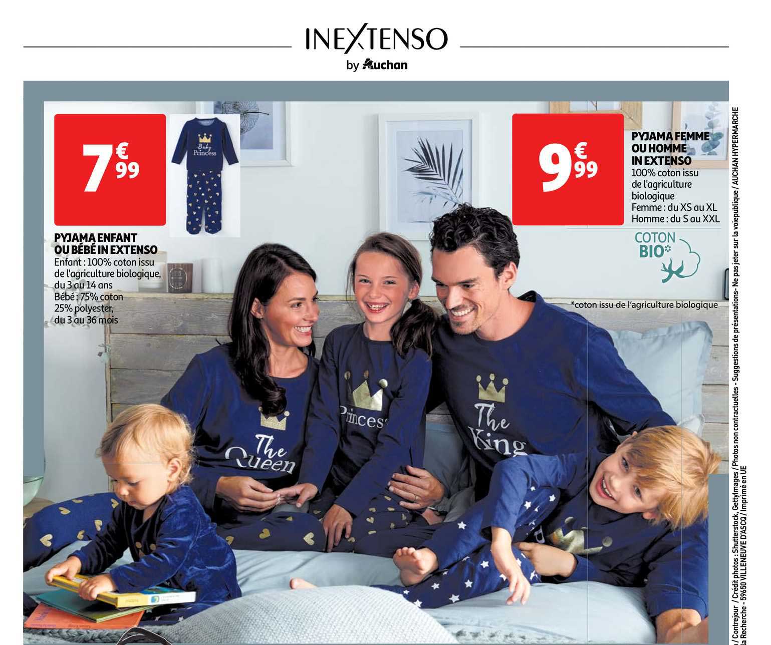 pyjama enfant ou bébé in extenso pyjama femme ou homme in extenso