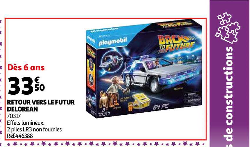 retour vers le futur delorean playmobil