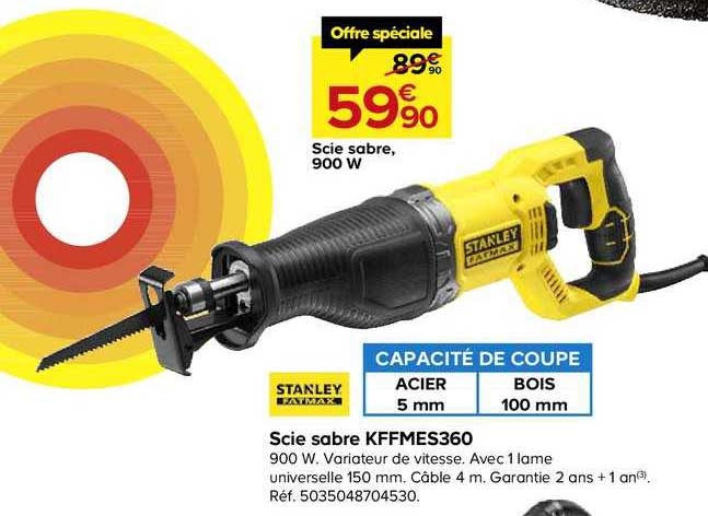 scie sabre kffmes360 stanley fatmax