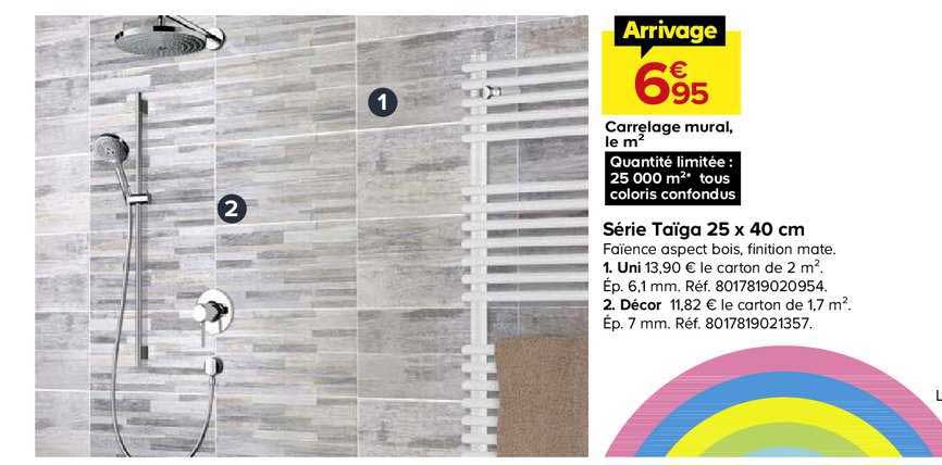 série taïga 25 x 40 cm carrelage mural