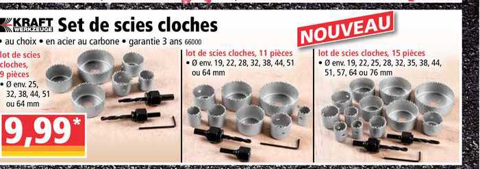 set de scies cloches kraft werkzeuge