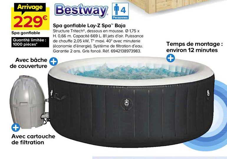 spa gonflable lay z spa baja bestway