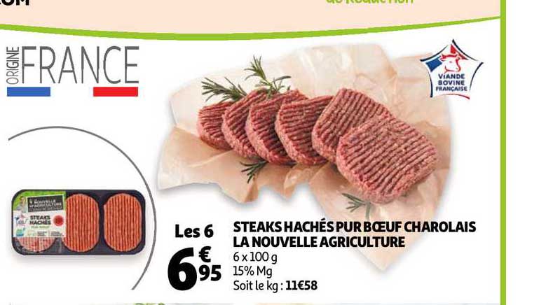 steaks hachés pur bœuf charolais la nouvelle agriculture
