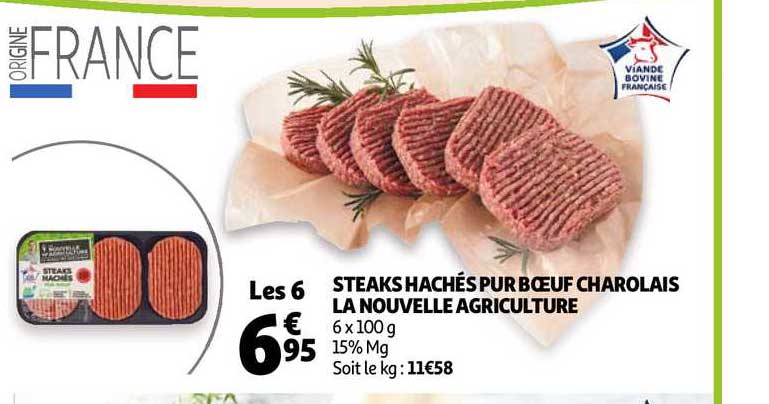 steaks hachés pur bœuf charolais la nouvelle agriculture