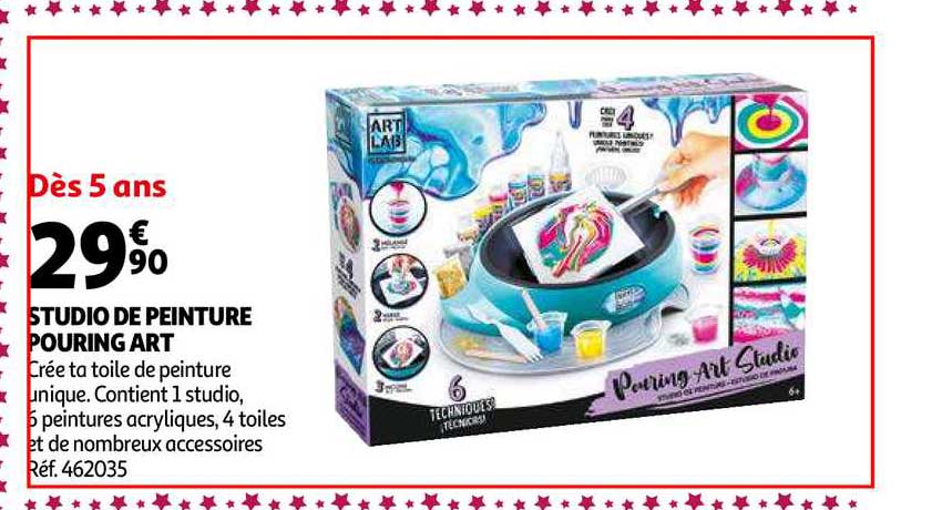 studio de peinture pouring art