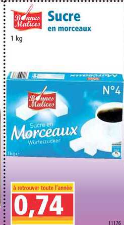 sucre en morceaux bonnes malices