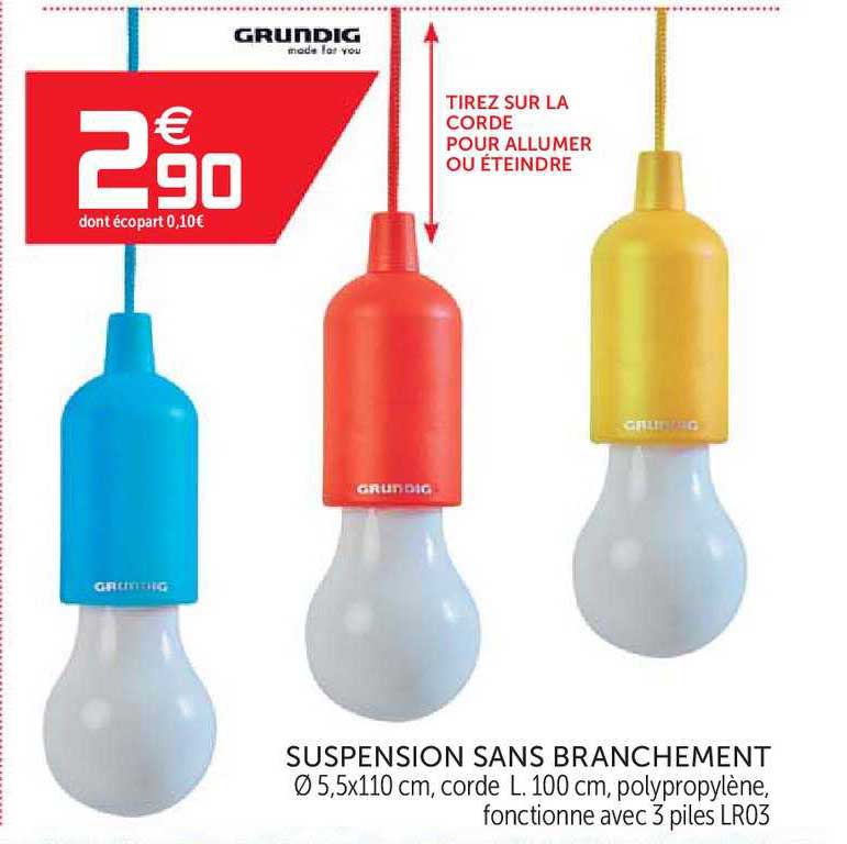 suspension sans branchement