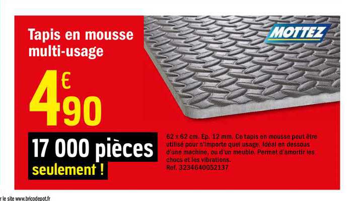 tapis en mousse multi usage