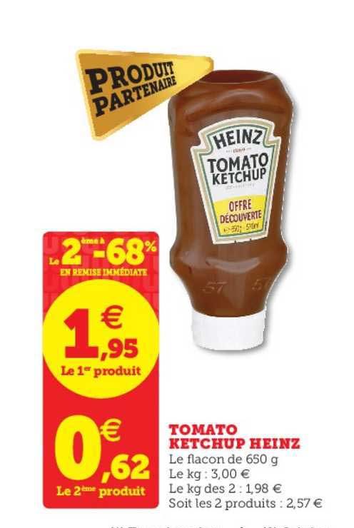 Tomato Ketchup Heinz Le 2ème à -568% En Remise Immédiate