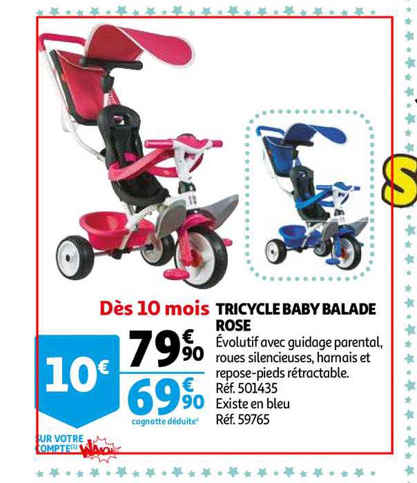 tricycle baby balade rose