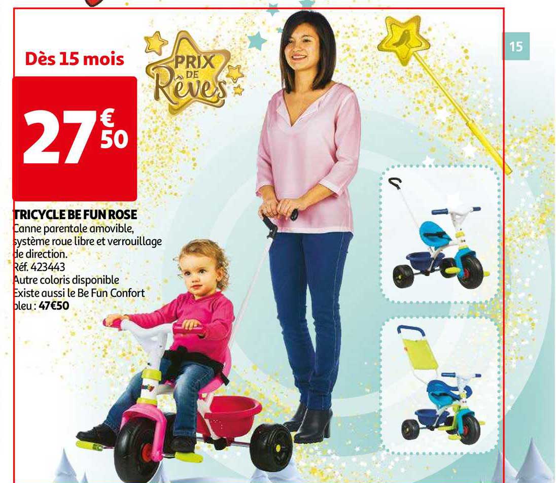 tricycle be fun rose prix de rêves