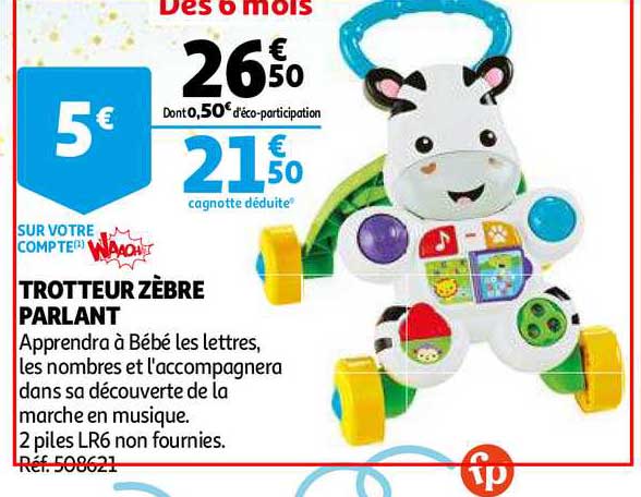 trotteur zèbre parlant