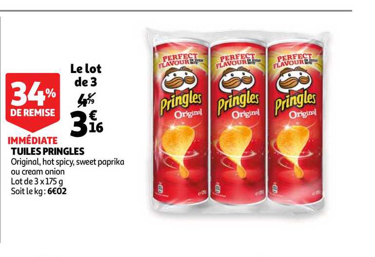 Tuiles Pringles 34% Remise Immédiate