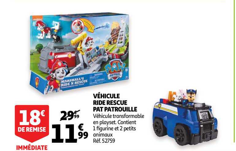 véhicule ride rescue pat patrouille