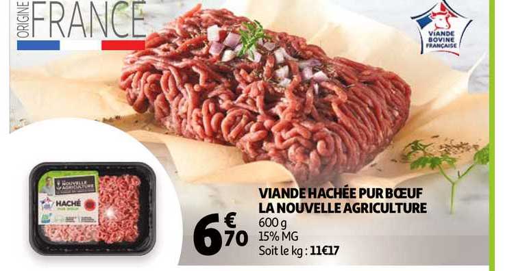 viande hachée pur bœuf la nouvelle agriculture