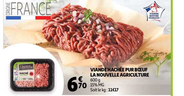viande hachée pur bœuf la nouvelle agriculture