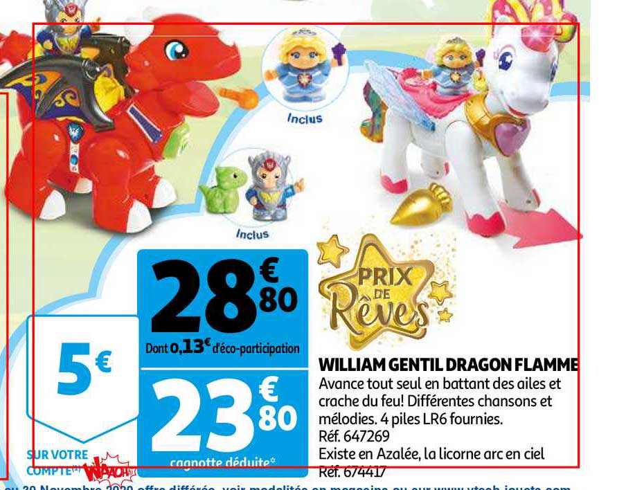 william gentil dragon flamme prix de rêves