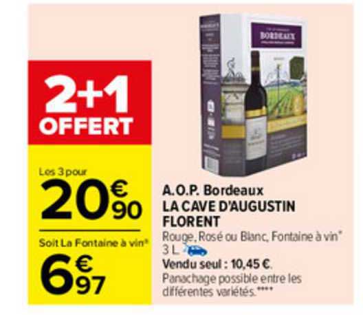 a.o.p. bordeaux la cave d'augustin florent