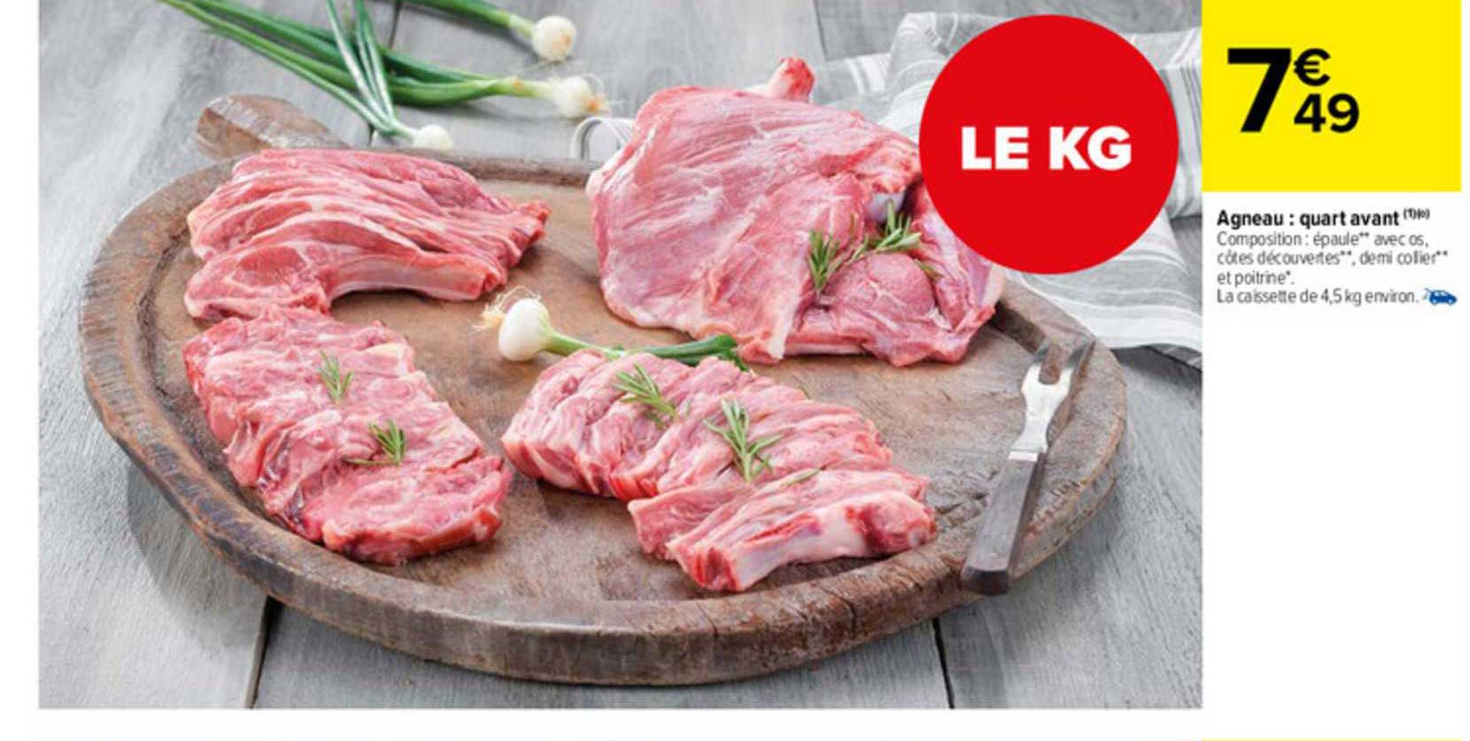 Agneau : Quart Avant