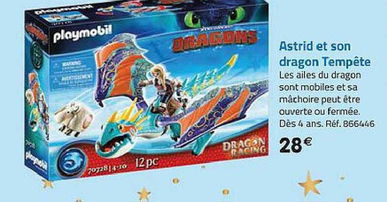 astrid et son dragon tempête playmobil