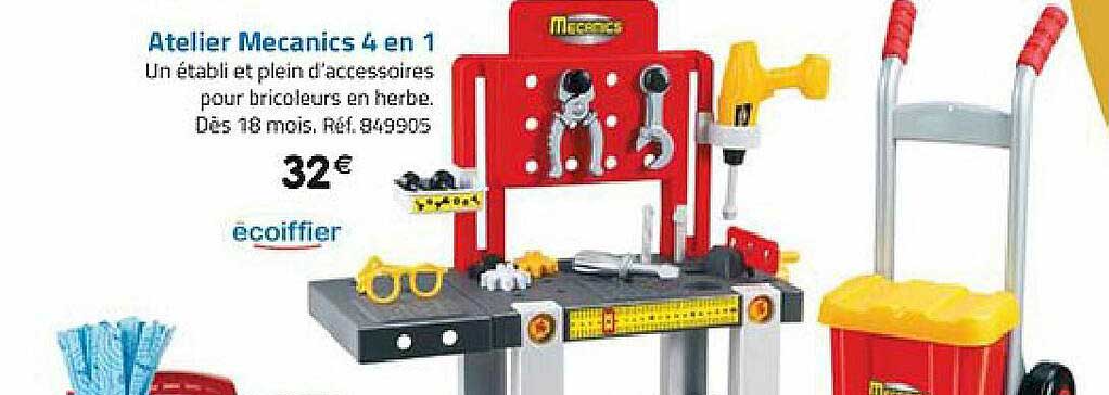 atelier mecanics 4 en 1 ecoiffier