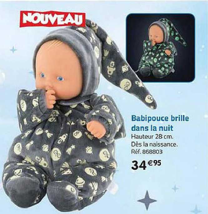 babipouce brille dans la nuit