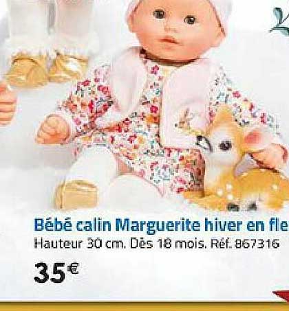 Bébé Calin Marguerite Hiver En Fleur