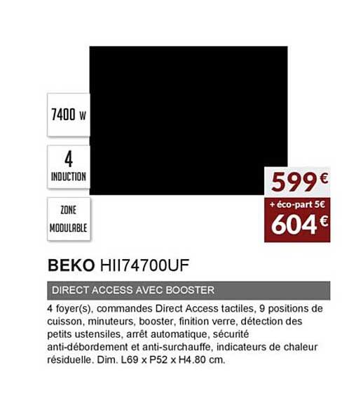 beko hii74700uf direct access avec booster