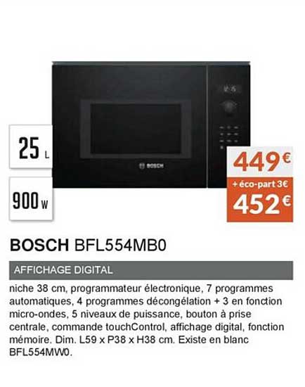 bosch bfl554mb0 affichage digital