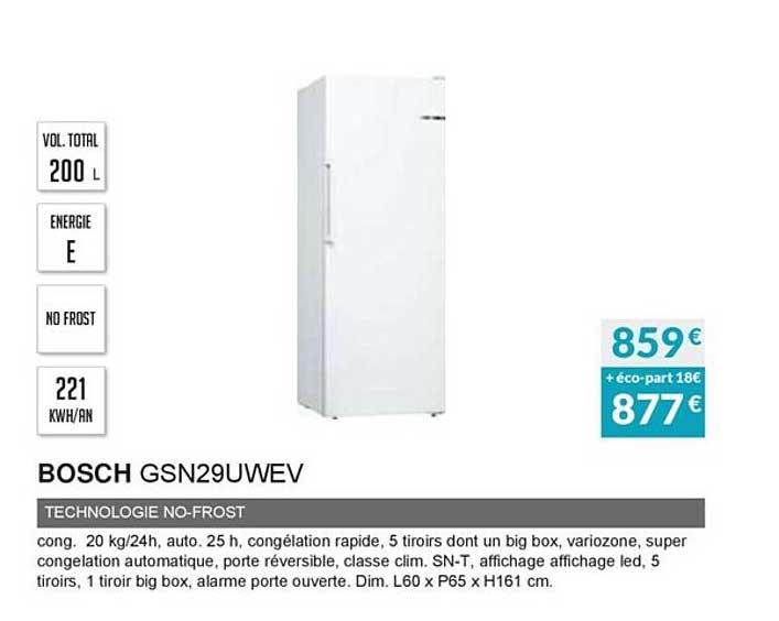 bosch gsn29uwev technologie no-frost