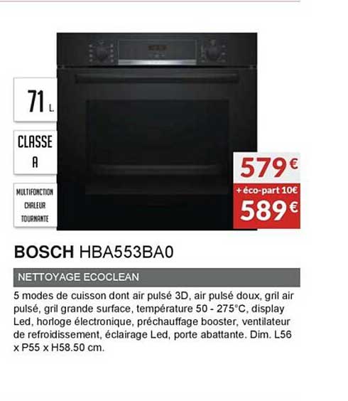bosch hba553ba0 nettoyage ecoclean