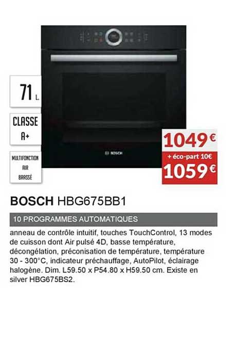 bosch hbg675bb1 10 programmes automatiques
