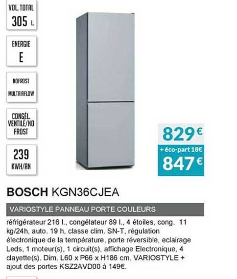 Bosch Kgn36cjea Variostyle Panneau Porte Couleurs