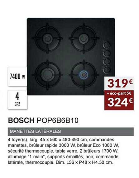 Bosch Pop6b6b10 Manettes Latérales