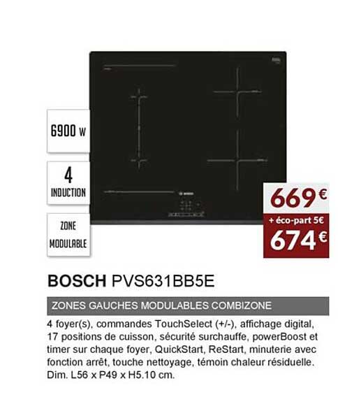bosch pvs631bb5e zones gauches modulable combizone