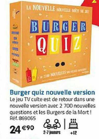 burger quiz nouvelle version