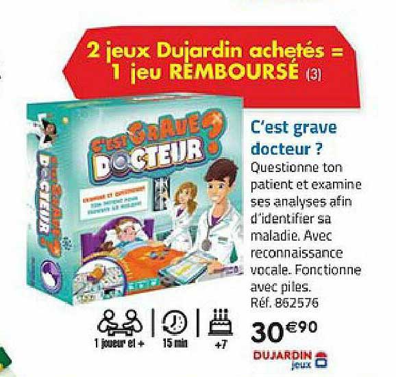 c'est grave docteur dujardin jeux