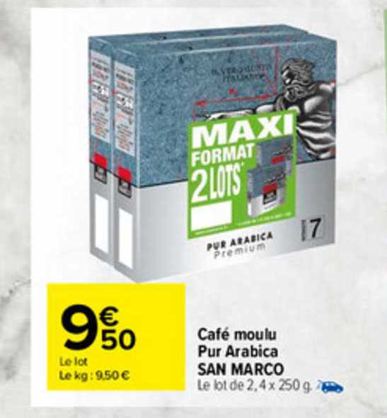 café moulu pur arabica san marco