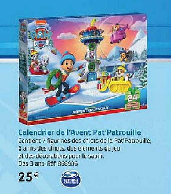 calendrier de l'avent pat'patrouille spin master