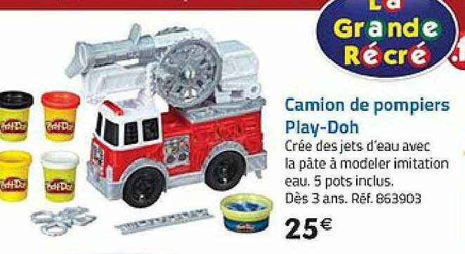 camion de pompiers play-doh