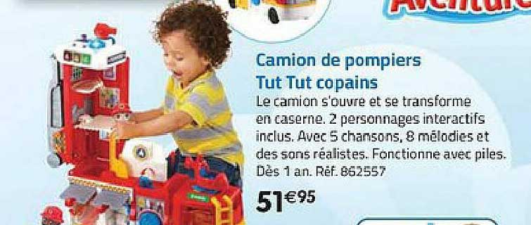 camion de pompiers tut tut copains