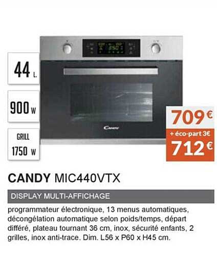 candy mic440vtx display multi-affichage