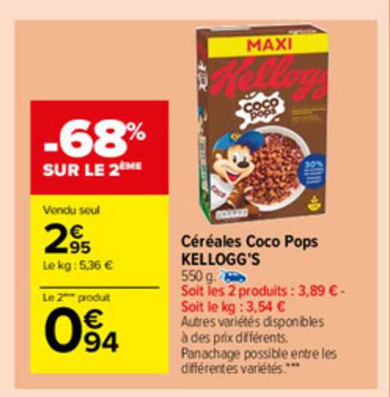 céréales coco pops kellogg's