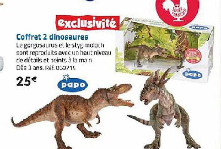coffret 2 dinosaures papo