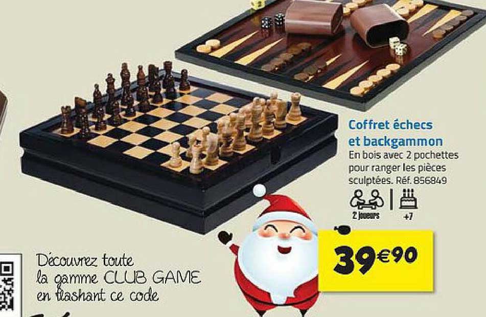 coffret échecs et backgammon