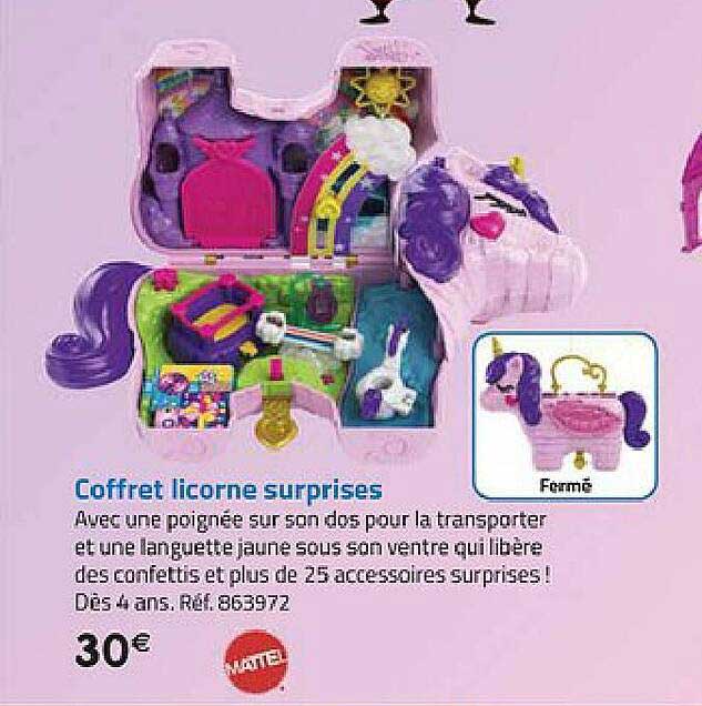 coffret licorne surprises mattel