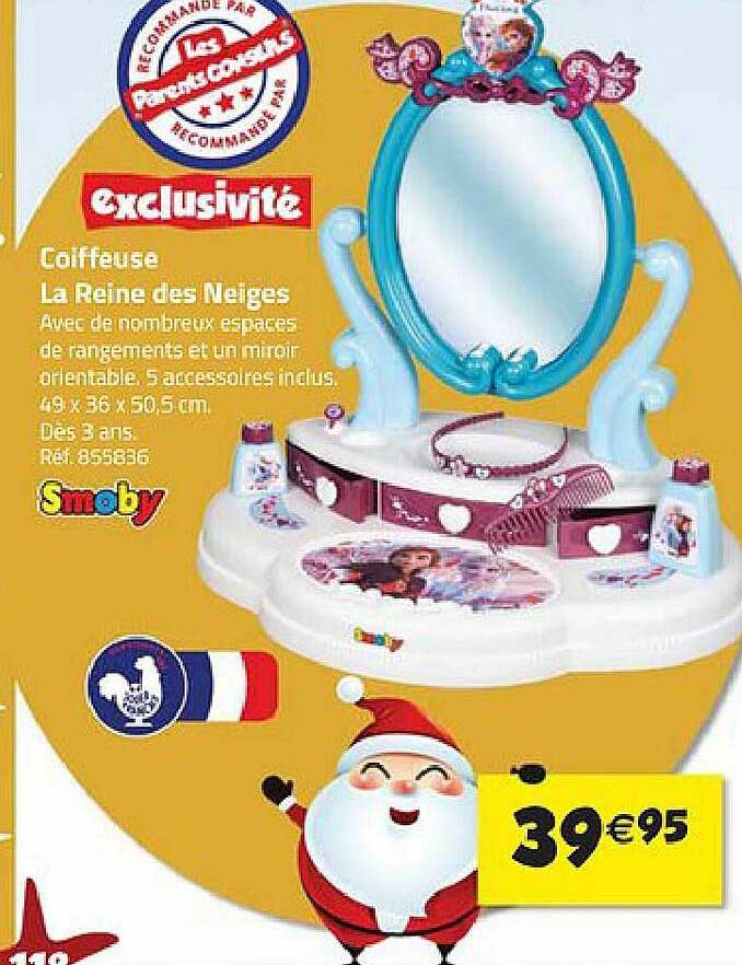 coiffeuse la reine des neiges smoby